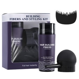 Hair Fibres for Thinning Hair, Nature Keratin Hair Fibers Instantly Full Hair,3-in-1 Hair & Beard Styling Set,Black Hair Loss Concealer for Men and Women