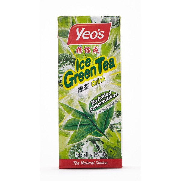 Yeo's Iced Green Tea Drink, 8.5 Oz (Pack of 24) Cartons - No Artificial Additives - Full of Antioxidants and Minerals - Aqueous Extract of Green Tea and Jasmine