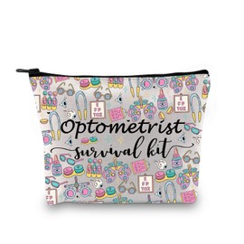 GJTIM Optometrist Gift Eye Doctor Vision Zipper Pouch Optometrist Survival Kit Makeup Bag Gift for Optometrist (Survival Optometrist Bag)