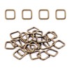Swpeet - 60 anillos rectangulares de metal de bronce de