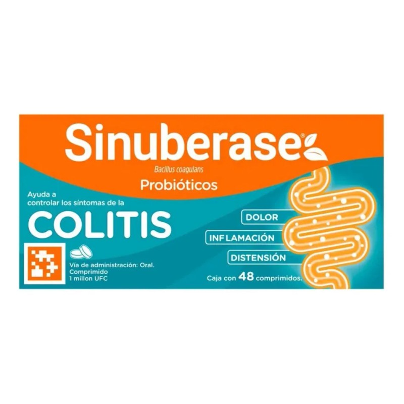 Sinuberase Probióticos Bacillus Coagulans Millón Ufc Comprimidos Alivia Síntomas Colitis