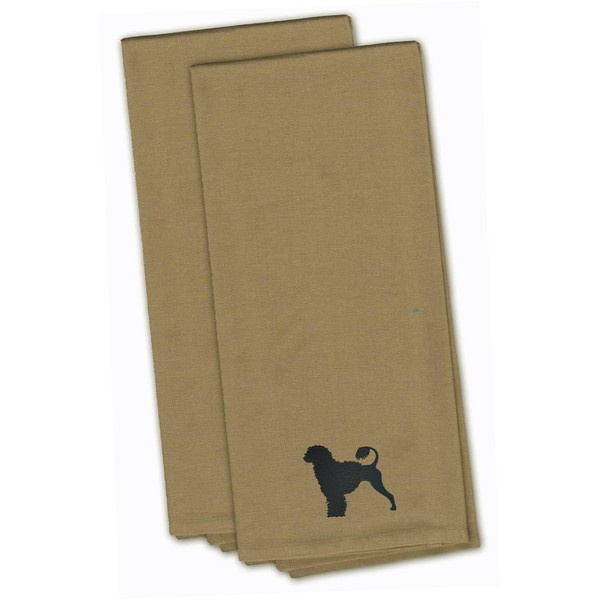 Caroline's Treasures BB3468TNTWE Portuguese Water Dog Tan Embroidered Kitchen Towel