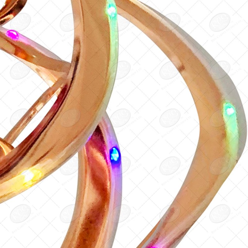 Red Carpet Studios Double LED Lighted Cosmix Spinner, 14-Inch, Copper