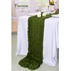 Pack of 2 Cheesecloth Table Runner, Olive Green, 90 x