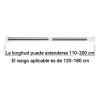 SoonHua Barra Barral Cortina De Baño Expandible 110cm A 200