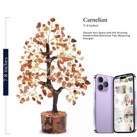 Yatskia Carnelian Crystal Tree, Crystals And Gemstones, Spiritual Gifts For Women, Decorative Home Accessories, Orange Decor Gemstone Tree, Crystal Ornaments, Meditation Gifts