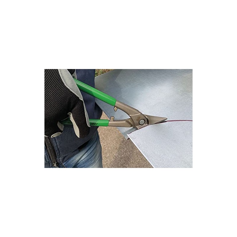 Bessey D116-280L Left Cutting Shape and Straight Cutting Snips, Blue/Grey