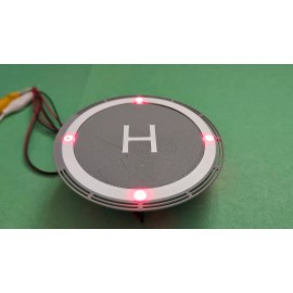 N 1:160 scale heli pad helicopter landing pad w 4x red blinking LEDs