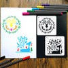 Christmas Stencils Hillylolly Pack of 16 Plastic Painting Stencils Drawing