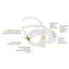 Cressi Sub S.p.A. Marea Masque de plongée Transparent/Jaune