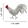 Lilylin Designs Rooster Brooch Pin with Clear and Aurora Borealis