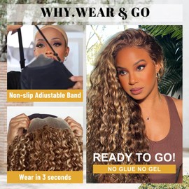 4/27 Highlight Wig Human Hair 220% Density Ombre Lace Front Wig Human Hair Pre Everything 13x6 Curly Highlighted Wig Human Hairs Glueless Wig Honey Blonde lace front wig human hair 26 inch