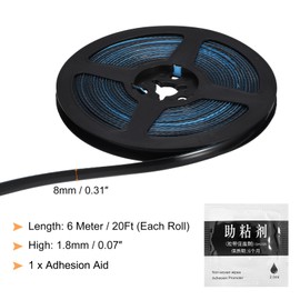 uxcell Flexible Trim Self Adhesive, 20Ft Ceiling Molding Peel and Stick, Caulk Strip Sealing Decorative Tape for Countertops, Sinks, Toilets, Wall Corners (Black)