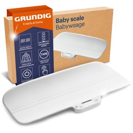 GRUNDIG Baby Scales with Body Length Measurement - High Precision Baby Scales with Automatic Hold for Accurate Results in Romper Mice - Digital Scale with Tare Function - Maximum Load 40 kg