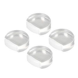 4pcs Transparent Door Stopper Soft Acrylic Door Holder Prevent Impact Floor Door Buffer for Bedroom Office Hotel