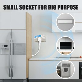 BSEED Protector contra sobretensiones para electrodomésticos, protector de voltaje de salida única, refrigerador de sobretensiones de salida de caída de voltaje 1440 vatios, salida de enchufe de caída de voltaje 120 V 10 A (2 unidades)