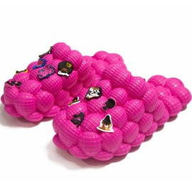 LEPHYON Bubble Slides |Funny Golf Ball Slides| Lightweight Foam Shower Shoes Men|Comfortable Womens Slippers|Stylish Non-Slip Soles Unisex（Babi Pink DIY W8）