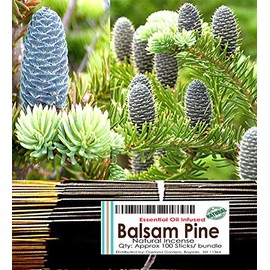 Oakland Gardens Premium Hand Dipped Incense Sticks, EarthWood Series I, You Choose The Scent. (Balsam Pine EO Blend)