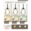 Osimir Glass Pendant Lights Kitchen Island, 2 Pack Modern Black