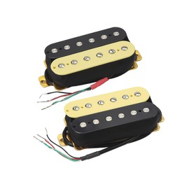 FLEOR Electric Guitar Humbucker Pickups Ceramic Double Coil Guitar Bridge Pickup & Neck Pickups Set-Zebra