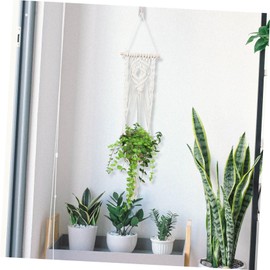 Totority 3pcs Flowerpot Net Bag Hand Woven Sling for Green Plants Durable Cotton Rope Hanging Basket Holder for Home Decor Weddings and Office Greenery Without Basket