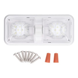 Luz Interior para Caravana, 600 LM, 48 LED, luz de Techo para Barco con Interruptor de 3 vías (Blanco cálido 6500 K)