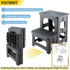 Folding 2-Step Stool for Adults Kids Non-Slip Collapsible Portable Step