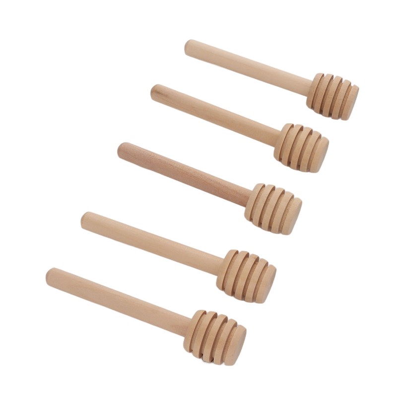 50pcs Honey Dipper Wooden Multipurpose Mini Honey Stirrer Stick for