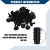 Hihaha 5 x 5mm Hole Dia Black Plastic Rivets Fastener