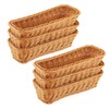 LEXININ 6 Pack 11 Inches Poly Wicker Bread Basket, Woven