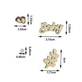 Liiqin Tischdeko,Kleine Füße,Baby,Jugendweihe Deko,Kommunion Deko,Konfirmation Deko,Kommunion Geschenke für Mädchen,Junge,Party Geschenke,Gastgeschenke,Tischdekoration Holz Deko