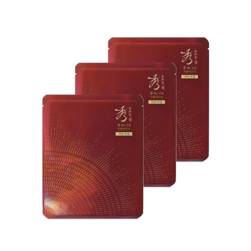 Sooryehan Red Ginseng Wrinkle Mask 30mlx3 sheets / 수려한 레드