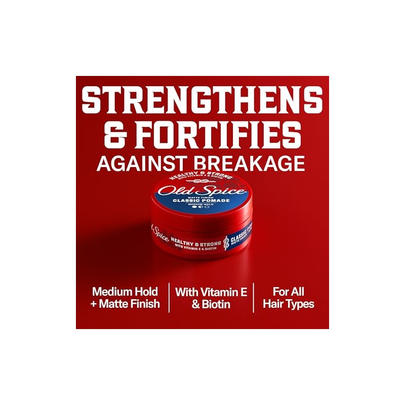 Old Spice Hair Styling Pomade for Men, Medium Hold No
