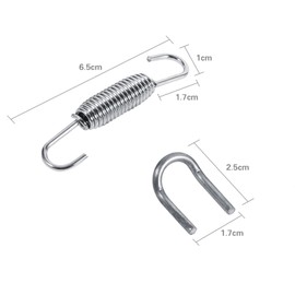 Motorcycle Exhaust Springs, 2 Pieces, Stainless Steel, Superior Strength, Rotatable Exhaust Springs, Exhaust Spring