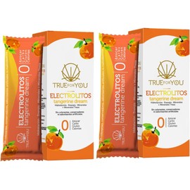 Electrolitos sin Azúcar, Hidratación en Polvo, Fórmula Premium con Minerales Escenciales y Minerales Traza. Keto, Paleo y Vegano, Paquete de 7 Sobres, Cada uno con 1 Porcion de 6.5 Gramos. (Mandarina/Mandarina, 2Pack)