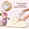 Travel Jewelry Organizer Roll with Zippered Pockets | Tangle-Free Portable