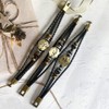 YANCHUN 2 Pcs Punk 12 Zodiac Constellation Bracelet Leather Horoscope