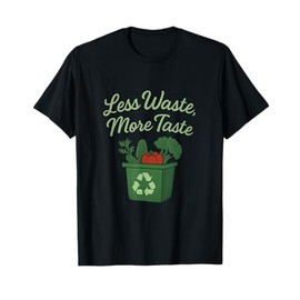 Less Waste More Taste Eco-Friendly Veggie Graphic T-Shirt