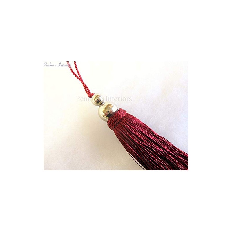 Penbrice Interiors Silver Orbs key tassel 10cm + 4cm loop