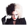 Jextech Peluca Cruella Devil Blanco Con Negro Alta Calidad Cosplay