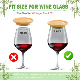 Wine Glass Charcuterie Topper, 2024 4Pcs New Wine Glass Charcuterie Board Topper, Bamboo Wine Glass Topper - Prevent Red Wine From Splashing, Charcuterie Wine Glass Topper, Gift for Wine Lovers