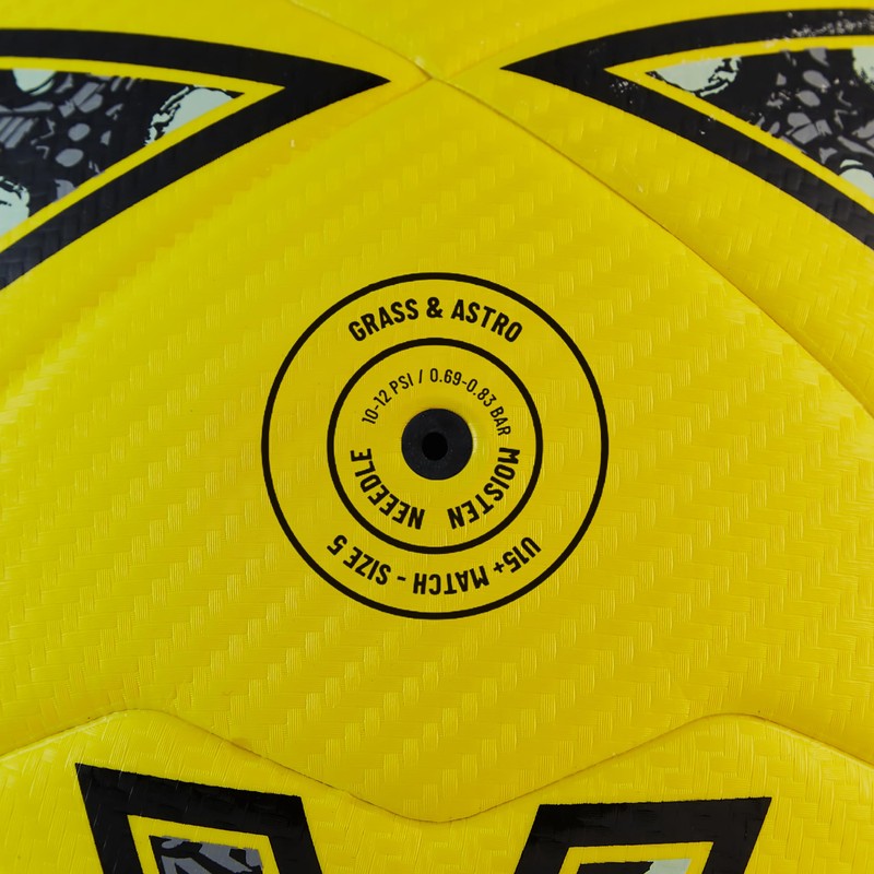 Mitre Unisex-Adult Ultimatch One 24 Football, Fluo Yellow/Black/Circular Grey, 4