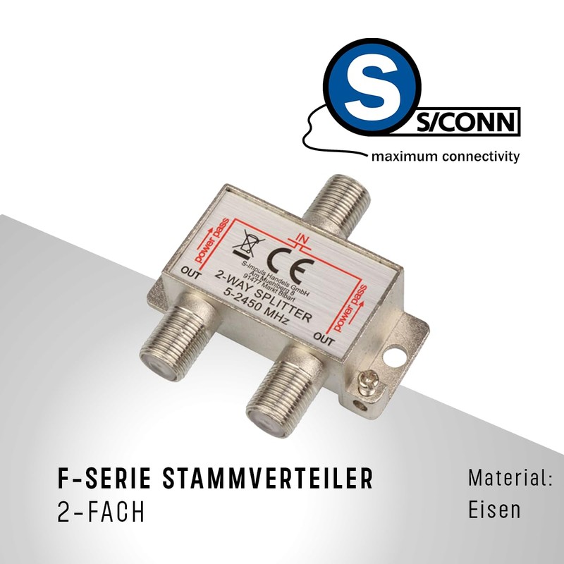 2-Way SAT & BK Splitter F Series - 5-2400 MHz