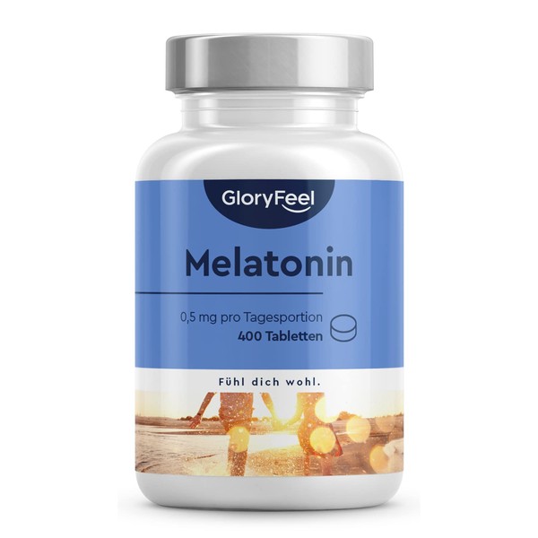 Melatonin high dose - 400 tablets (13 months) - 0.5 mg bioactive melatonin per daily dose - 100% vegan, laboratory tested and made without unwanted additives