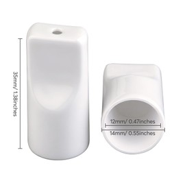Reusable Ceramic Tips for Filter Flat Mouthpiece,Outer Diameter Ø12mm/0.47IN Inner Diameter 35mm/1.38 Length,Easy Clean- 5PCS (ID 12MM/0.47IN)