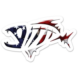 Bargain Max Decals Skeleton Fish Bones Fear No Window Laptop Car Sticker 6"