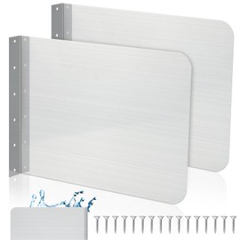 Therwen 2 Pcs Stainless Steel Side Splash Guard for Sink 20 x 12 Inch Wall Mount Guard with Screws Commercial Restaurant Hand Sink and Compartment Prep Sink Kitchen Sink Splash Protector Supply