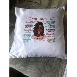 Handmade Decorative Pillow for Bed Or Couch with Scriptures