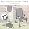 Giantex Patio Folding Chairs Set of 4, Outdoor Lawn Chairs