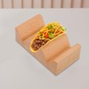 Cabilock Wooden Taco Holder and Sushi Stand - Multi-Function 3-Grid